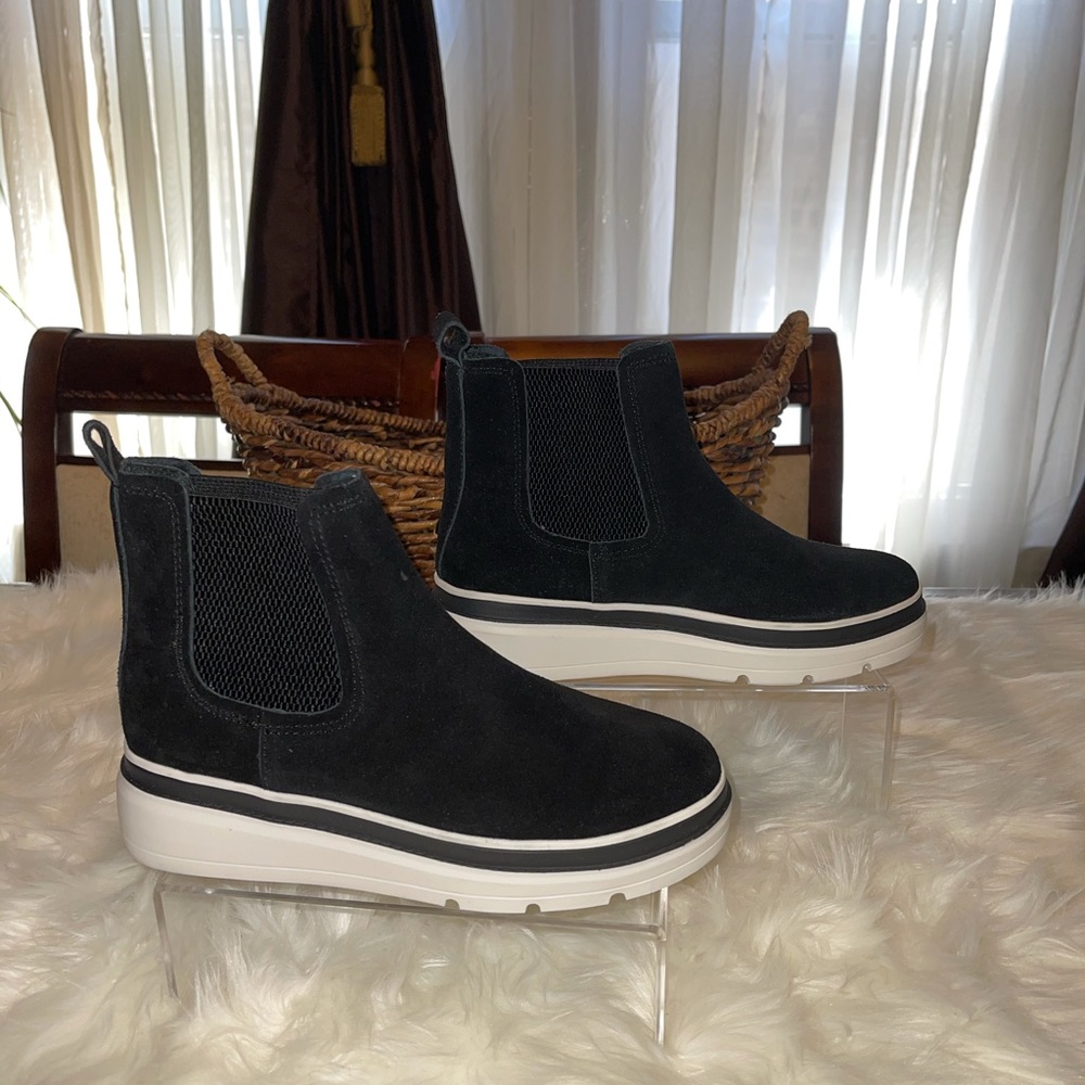 Steven New York Avery Women Black Wedge Sneakers